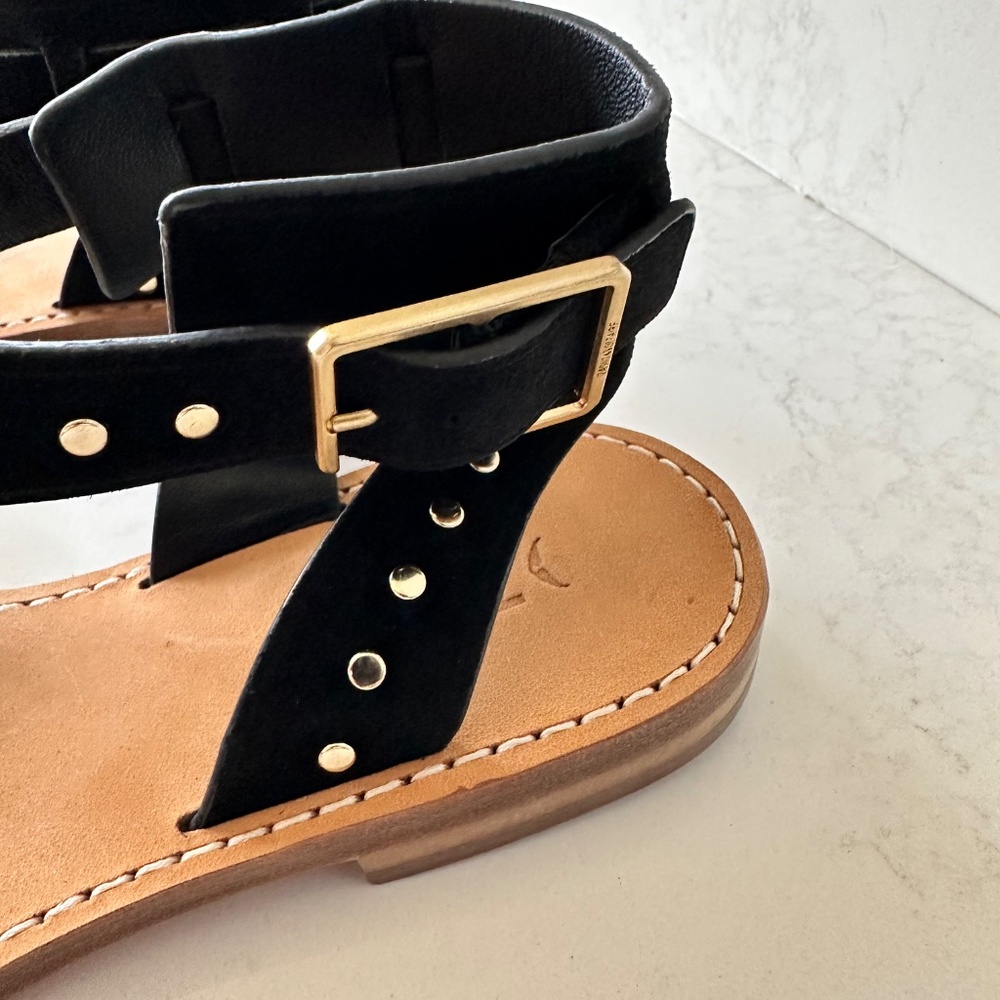 🖤💛 Zadig & Voltaire | Women's Cecilia Studded Strap Sandals ✨ - Picture 9 of 12